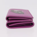 BALENCIAGA Compact Wallet Leather Pink Silver 558208 Auth 189571M-4