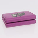 BALENCIAGA Compact Wallet Leather Pink Silver 558208 Auth 189571M-5