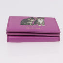 BALENCIAGA Compact Wallet Leather Pink Silver 558208 Auth 189571M-6