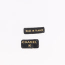 CHANEL COCO Mark Pouch Leather Black Gold CC Auth 189572-10