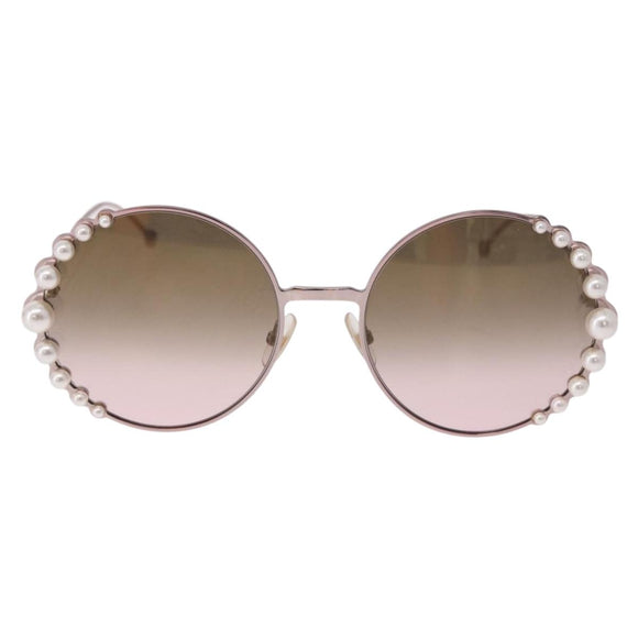 FENDI Sunglasses metal Pink Gold Auth 189574M