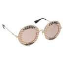 GUCCI Sunglasses metal Brown Auth 189575M-1