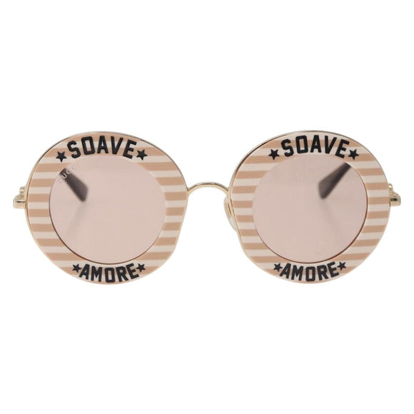 GUCCI Sunglasses metal Brown Auth 189575M