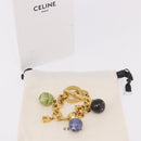 CELINE Macadam Bracelet metal Gold Tone Auth 189576M-12