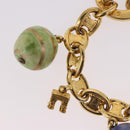 CELINE Macadam Bracelet metal Gold Tone Auth 189576M-2