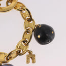 CELINE Macadam Bracelet metal Gold Tone Auth 189576M-4