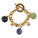 CELINE Macadam Bracelet metal Gold Tone Auth 189576M-6