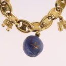 CELINE Macadam Bracelet metal Gold Tone Auth 189576M-8