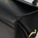 Salvatore Ferragamo Sofia Gancini Hand Bag Leather 2way Black Gold Auth 189582-9