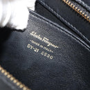 Salvatore Ferragamo Sofia Gancini Hand Bag Leather 2way Black Gold Auth 189582-12