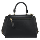 Salvatore Ferragamo Sofia Gancini Hand Bag Leather 2way Black Gold Auth 189582-2