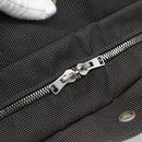 HERMES Her Line MM Hand Bag Canvas Gray Silver Auth 189583-17