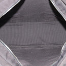 HERMES Her Line MM Hand Bag Canvas Gray Silver Auth 189583-10