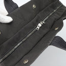 HERMES Her Line MM Hand Bag Canvas Gray Silver Auth 189583-6