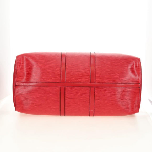 LOUIS VUITTON Epi Keepall 55 Boston Bag Red M42957 LV Auth 189584V