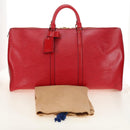 LOUIS VUITTON Epi Keepall 55 Boston Bag Red M42957 LV Auth 189584V-12