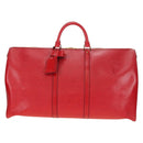 LOUIS VUITTON Epi Keepall 55 Boston Bag Red M42957 LV Auth 189584V-13
