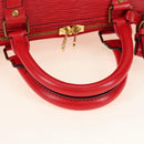 LOUIS VUITTON Epi Keepall 55 Boston Bag Red M42957 LV Auth 189584V-9