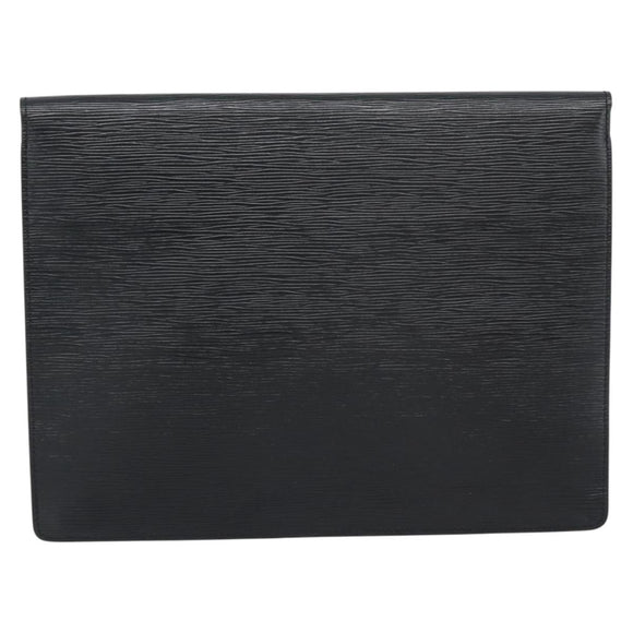 LOUIS VUITTON Epi Porte Documents Senatur Briefcase Black M54452 LV Auth 189586