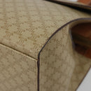 CELINE Macadam Canvas Hand Bag PVC Beige Gold Auth 189587-8