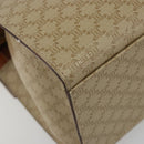 CELINE Macadam Canvas Hand Bag PVC Beige Gold Auth 189587-17