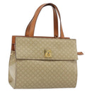 CELINE Macadam Canvas Hand Bag PVC Beige Gold Auth 189587-1