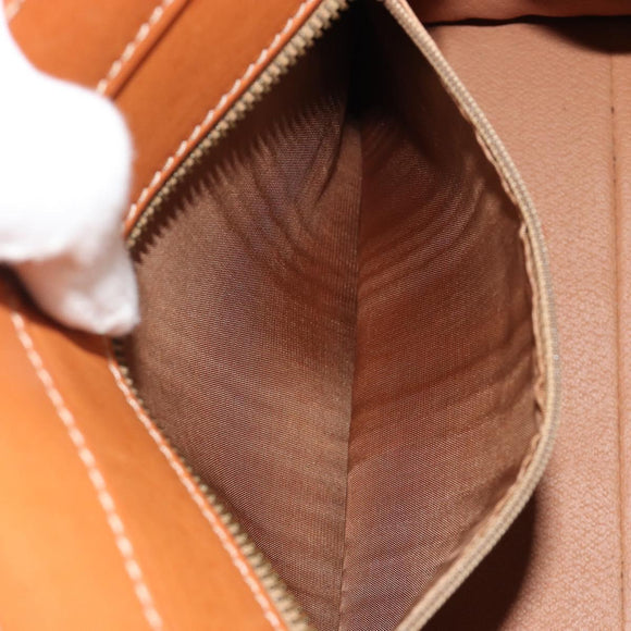 CELINE Macadam Canvas Hand Bag PVC Beige Gold Auth 189587