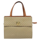 CELINE Macadam Canvas Hand Bag PVC Beige Gold Auth 189587-13
