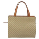 CELINE Macadam Canvas Hand Bag PVC Beige Gold Auth 189587-2