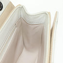 CHANEL Matelasse Shoulder Bag Leather 2way Ivory Gold Silver CC Auth 189588SAV-24
