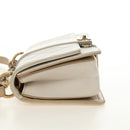 CHANEL Matelasse Shoulder Bag Leather 2way Ivory Gold Silver CC Auth 189588SAV-3