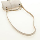 CHANEL Matelasse Shoulder Bag Leather 2way Ivory Gold Silver CC Auth 189588SAV-8