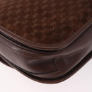 GUCCI Micro GG Canvas Shoulder Bag Suede Brown Gold Auth 189589-15