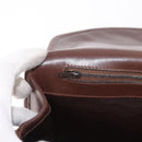 GUCCI Micro GG Canvas Shoulder Bag Suede Brown Gold Auth 189589-21