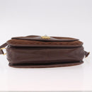 GUCCI Micro GG Canvas Shoulder Bag Suede Brown Gold Auth 189589-5