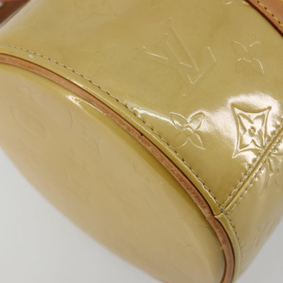 LOUIS VUITTON Monogram Vernis Bedford Hand Bag Beige M91006 LV Auth 189591