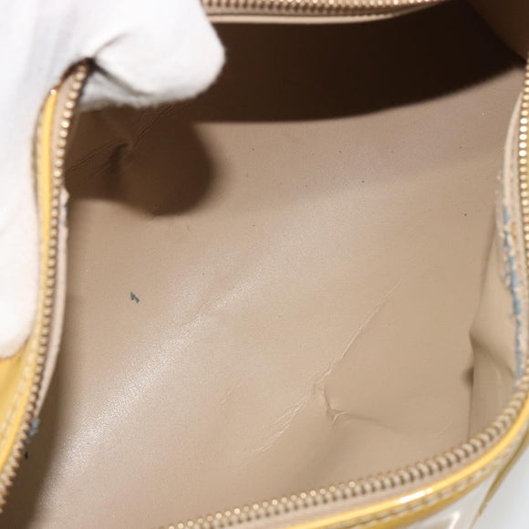 LOUIS VUITTON Monogram Vernis Bedford Hand Bag Beige M91006 LV Auth 189591
