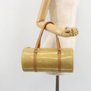 LOUIS VUITTON Monogram Vernis Bedford Hand Bag Beige M91006 LV Auth 189591-22