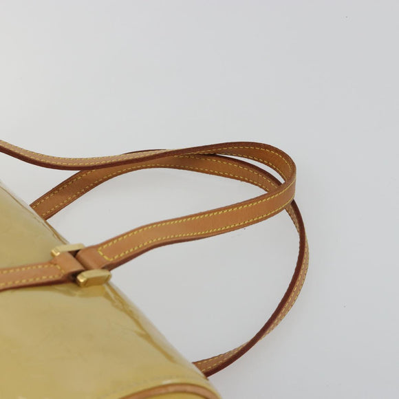 LOUIS VUITTON Monogram Vernis Bedford Hand Bag Beige M91006 LV Auth 189591