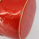LOUIS VUITTON Monogram Vernis Bedford Hand Bag Rouge M91328 LV Auth 189592A-14
