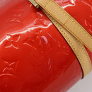 LOUIS VUITTON Monogram Vernis Bedford Hand Bag Rouge M91328 LV Auth 189592A-9