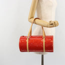LOUIS VUITTON Monogram Vernis Bedford Hand Bag Rouge M91328 LV Auth 189592A-21
