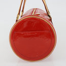 LOUIS VUITTON Monogram Vernis Bedford Hand Bag Rouge M91328 LV Auth 189592A-4
