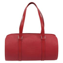 LOUIS VUITTON Epi Soufflot Hand Bag Red M52227 LV Auth 189593V-2