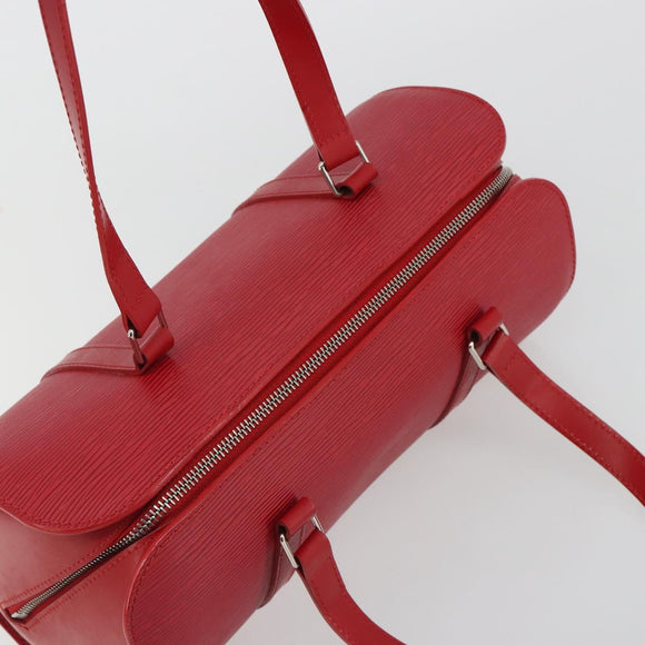 LOUIS VUITTON Epi Soufflot Hand Bag Red M52227 LV Auth 189593V