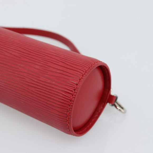 LOUIS VUITTON Epi Soufflot Pouch Accessory Pouch Red LV Auth 189594