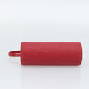 LOUIS VUITTON Epi Soufflot Pouch Accessory Pouch Red LV Auth 189594-5