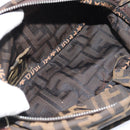 FENDI Zucca Canvas Shoulder Bag Brown Black Auth 189598-11