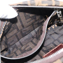 FENDI Zucca Canvas Shoulder Bag Brown Black Auth 189598-22