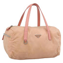 PRADA Hand Bag Nylon Pink Silver Auth 189599-1